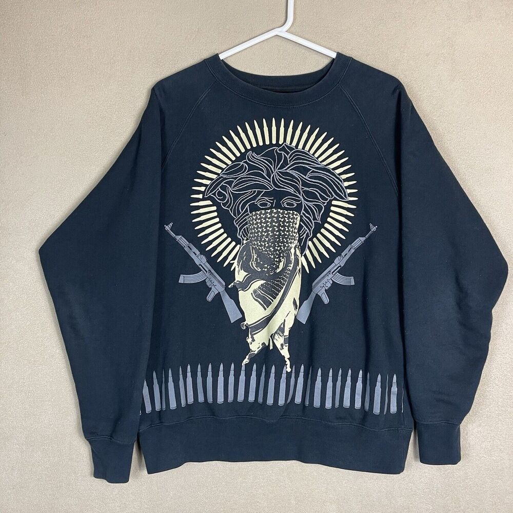 Crooks And Castles Sweatshirt Adult Medium Black Crew Pullover Mens‎
